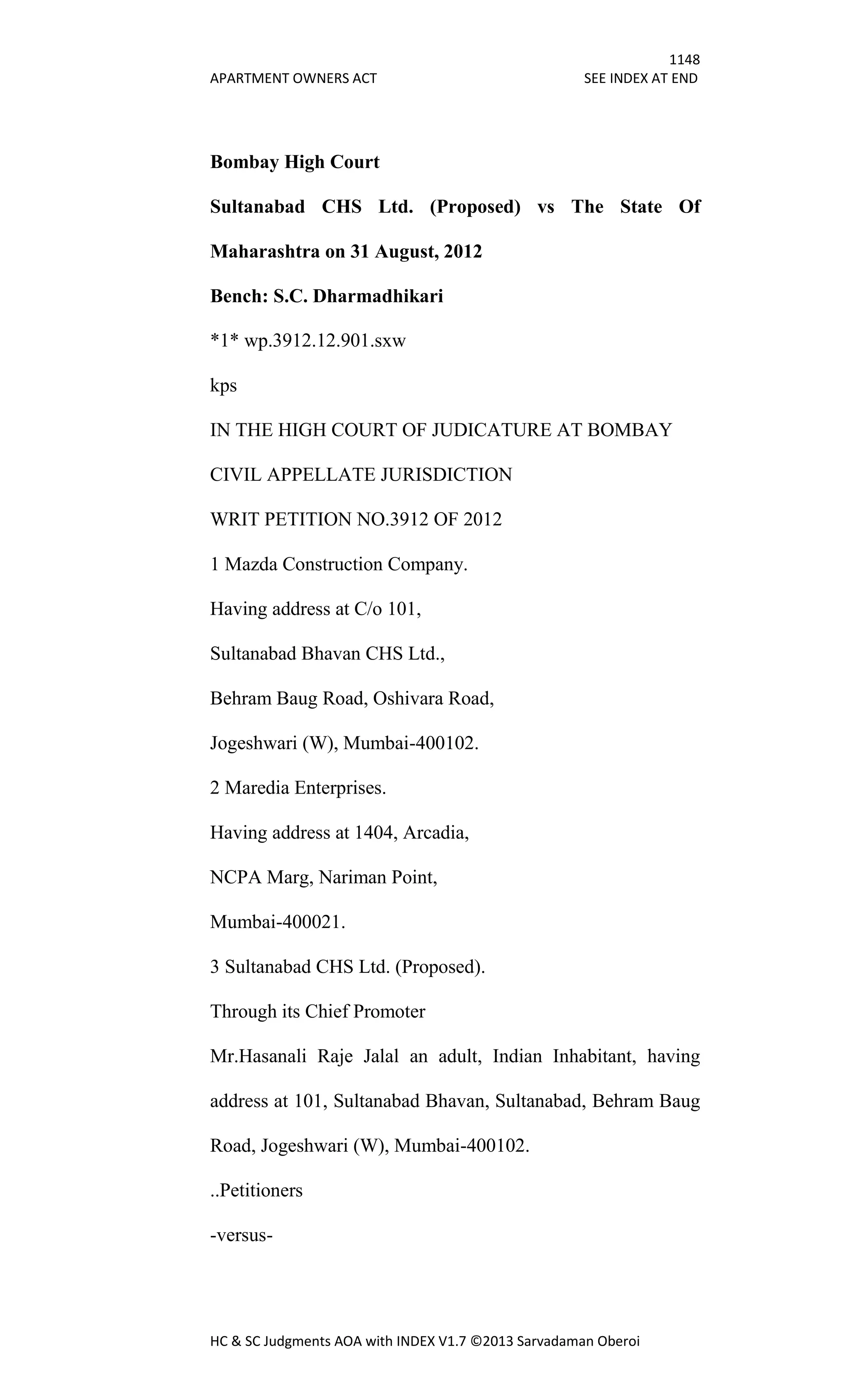 Hc & sc judgments aoa with index v1.7