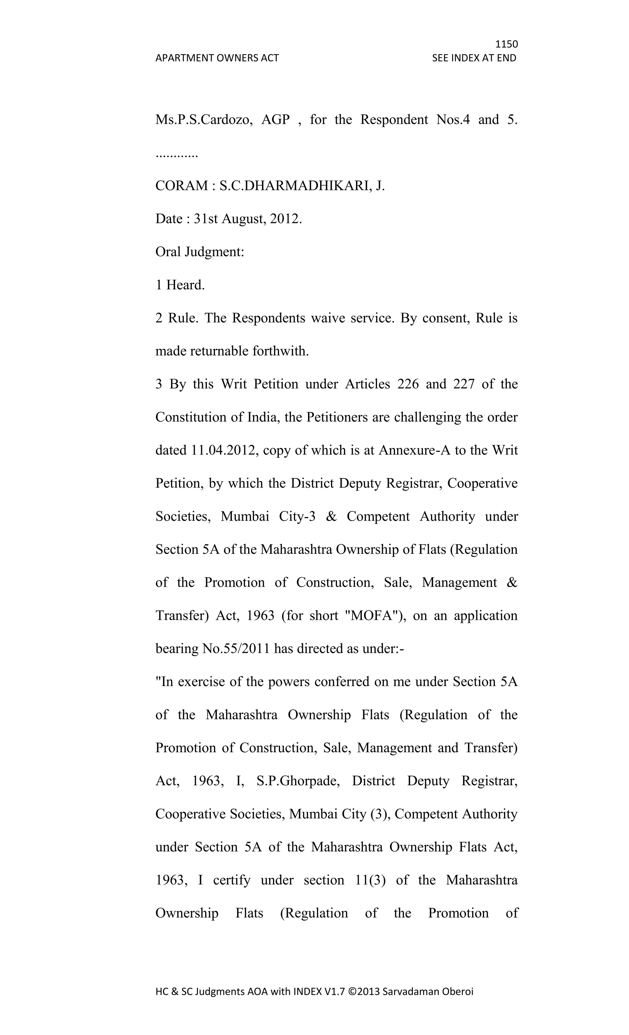 Hc & sc judgments aoa with index v1.7