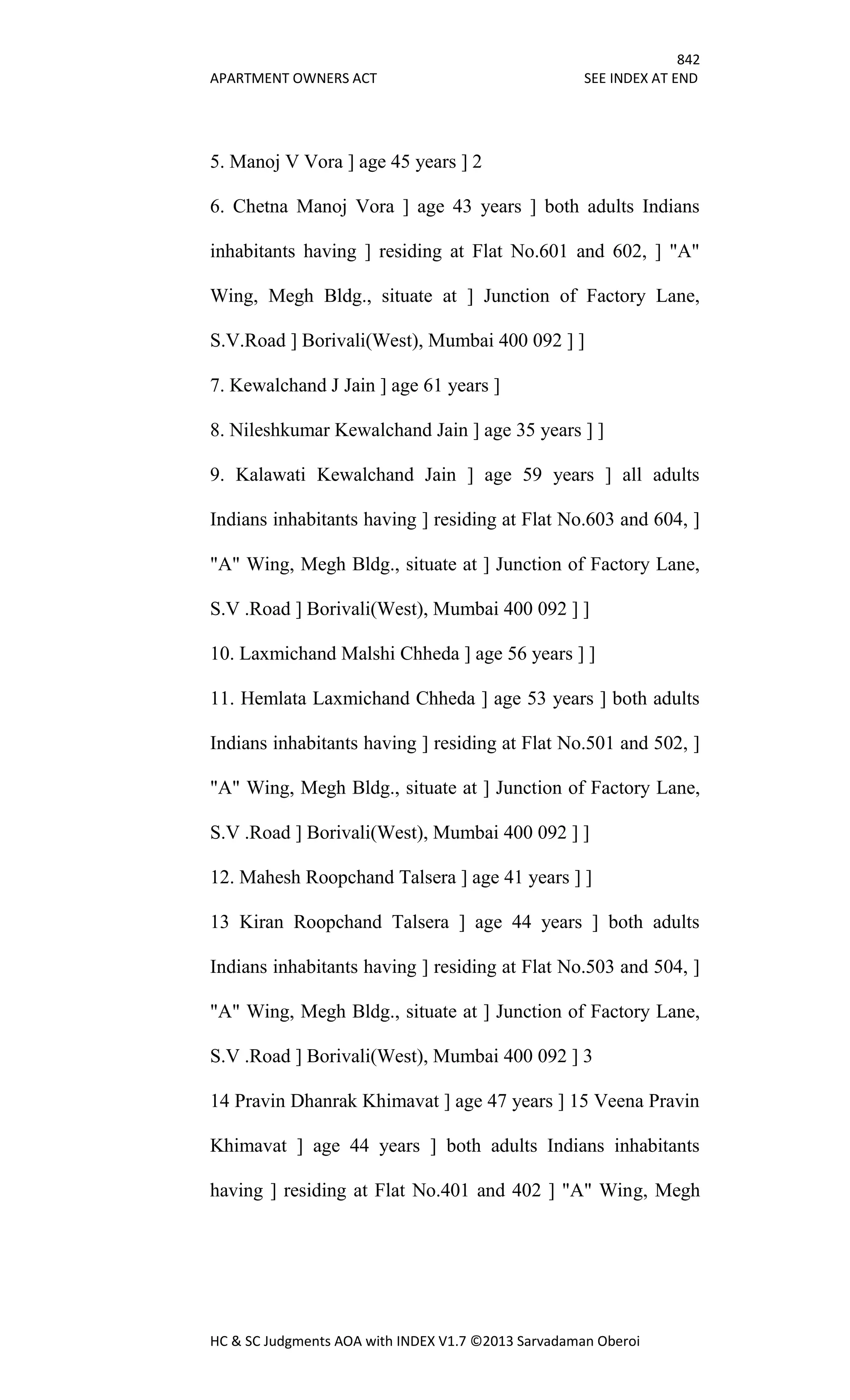 Hc & sc judgments aoa with index v1.7