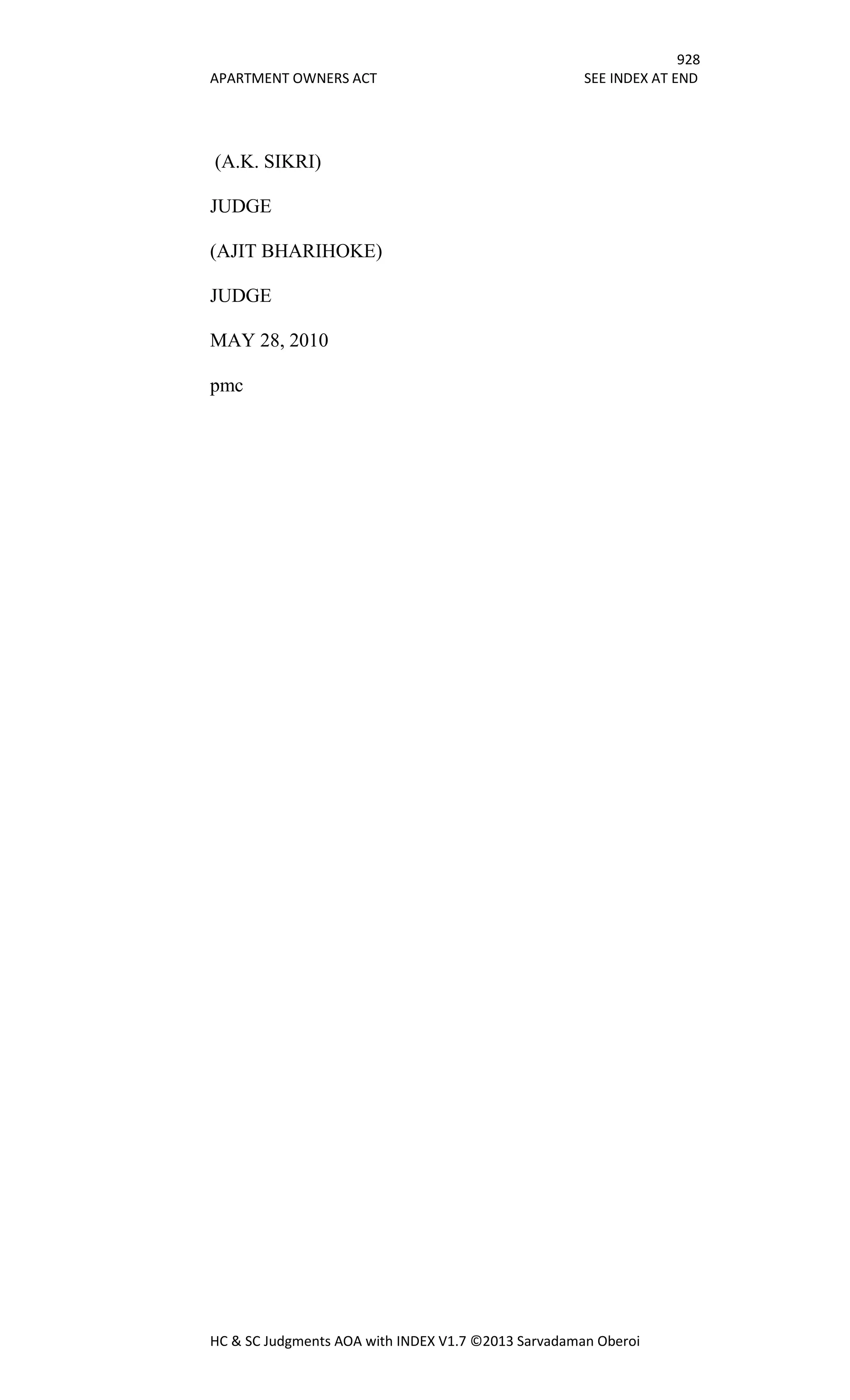 Hc & sc judgments aoa with index v1.7