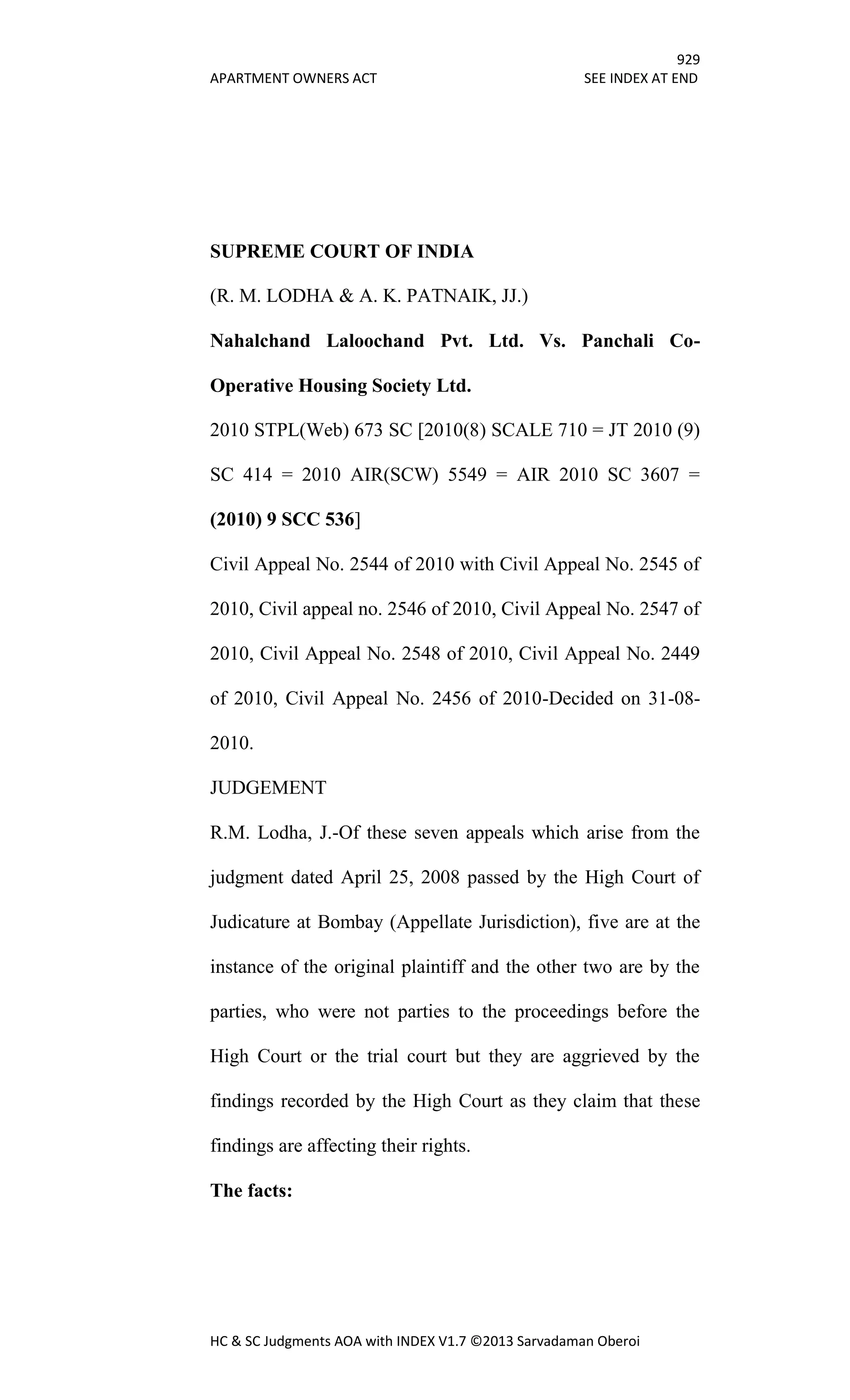 Hc & sc judgments aoa with index v1.7