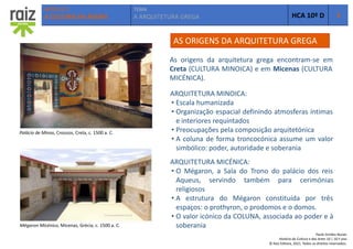 HCA 14 - A Arquitetura Grega ( tudo) pdf | PDF