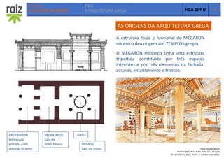 HCA 14 - A Arquitetura Grega ( tudo) pdf | PDF
