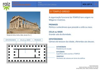 HCA 14 - A Arquitetura Grega ( tudo) pdf | PDF