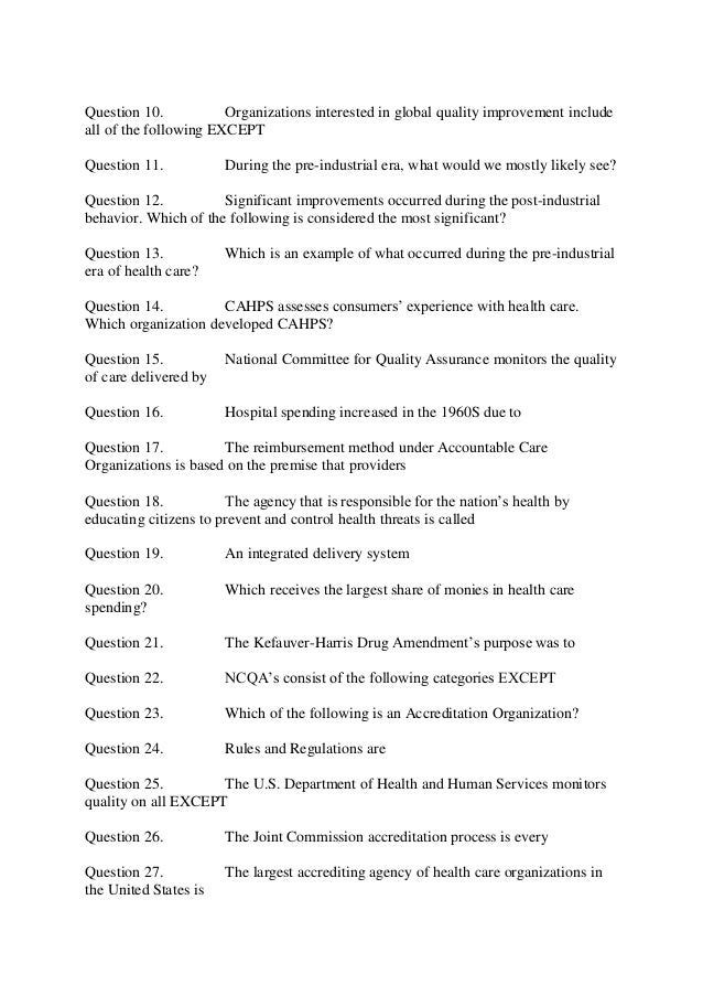 Hca 375 final exam (100 question)