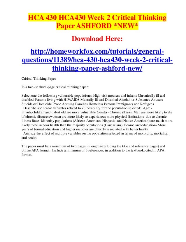 Critical thinking application paper mgt 350 04 picture