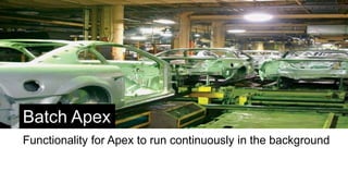 Chatter Triggers
trigger AddRegexTrigger on Blacklisted_Word__c (before insert, before update) {
for (Blacklisted_Word__c f : trigger.new)
{
if(f.Custom_Expression__c != NULL)
{
f.Word__c = '';
f.Match_Whole_Words_Only__c = false;
f.RegexValue__c = f.Custom_Expression__c;
}
else
f.RegexValue__c = RegexHelper.toRegex(f.Word__c,
f.Match_Whole_Words_Only__c);
}
}

 
