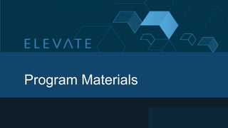 Program Materials

 