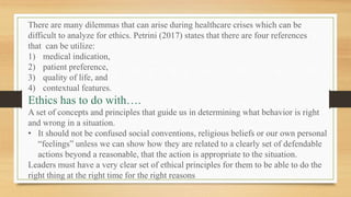HCAD 650 Healthcare Ethics | PPTX
