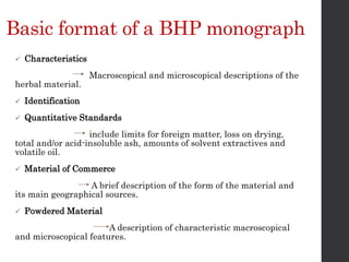 Monographs Of Herbal Drugs and Comparative Study In Various ...