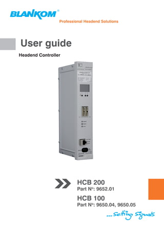 Head End Controller Module Hcb handbuch eng_jh2 | PDF