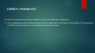 Li Rads Hcc Work Up Algorithm Comprehensive Overview of HCC Imaging and LI-RADS Classification | PPTX