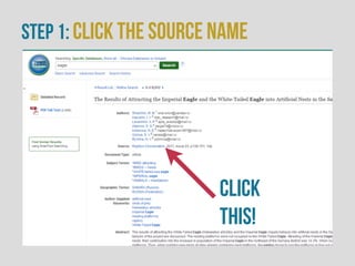 Step 1: Click the source name
Click
this!
 
