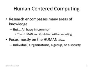 Human Centered Computing (introduction) | PPTX