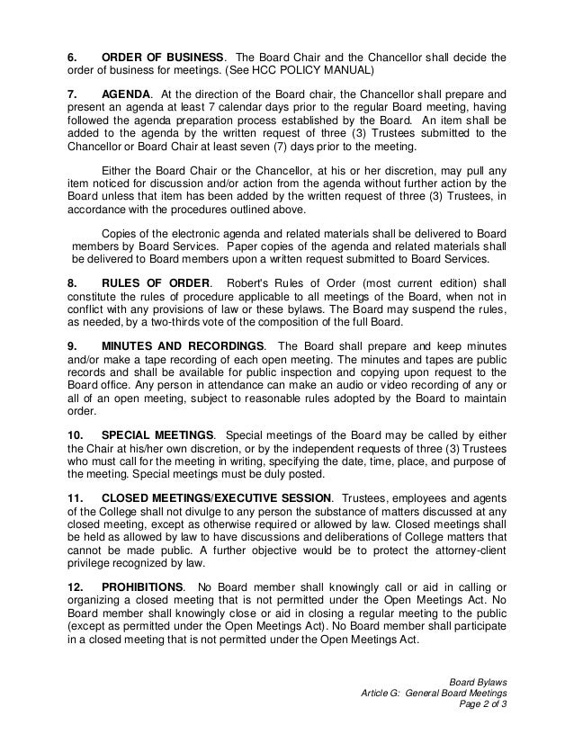 board meeting minutes rules