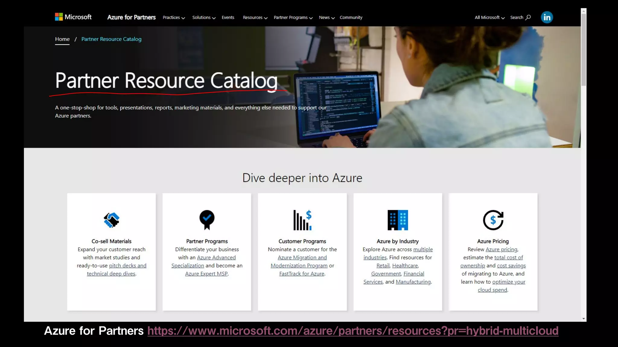 Azure for Partners https://www.microsoft.com/azure/partners/resources?pr=hybrid-multicloud
 