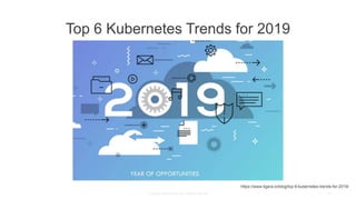 © Copyright 2020 Rancher Labs. All Rights Reserved. 21
Top 6 Kubernetes Trends for 2019
https://www.tigera.io/blog/top-6-kubernetes-trends-for-2019/
 