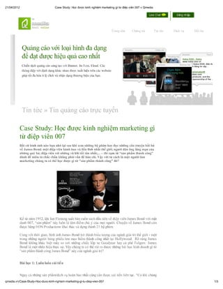 Học được kinh nghiệm marketing gì từ điệp viên 007 » qmedia