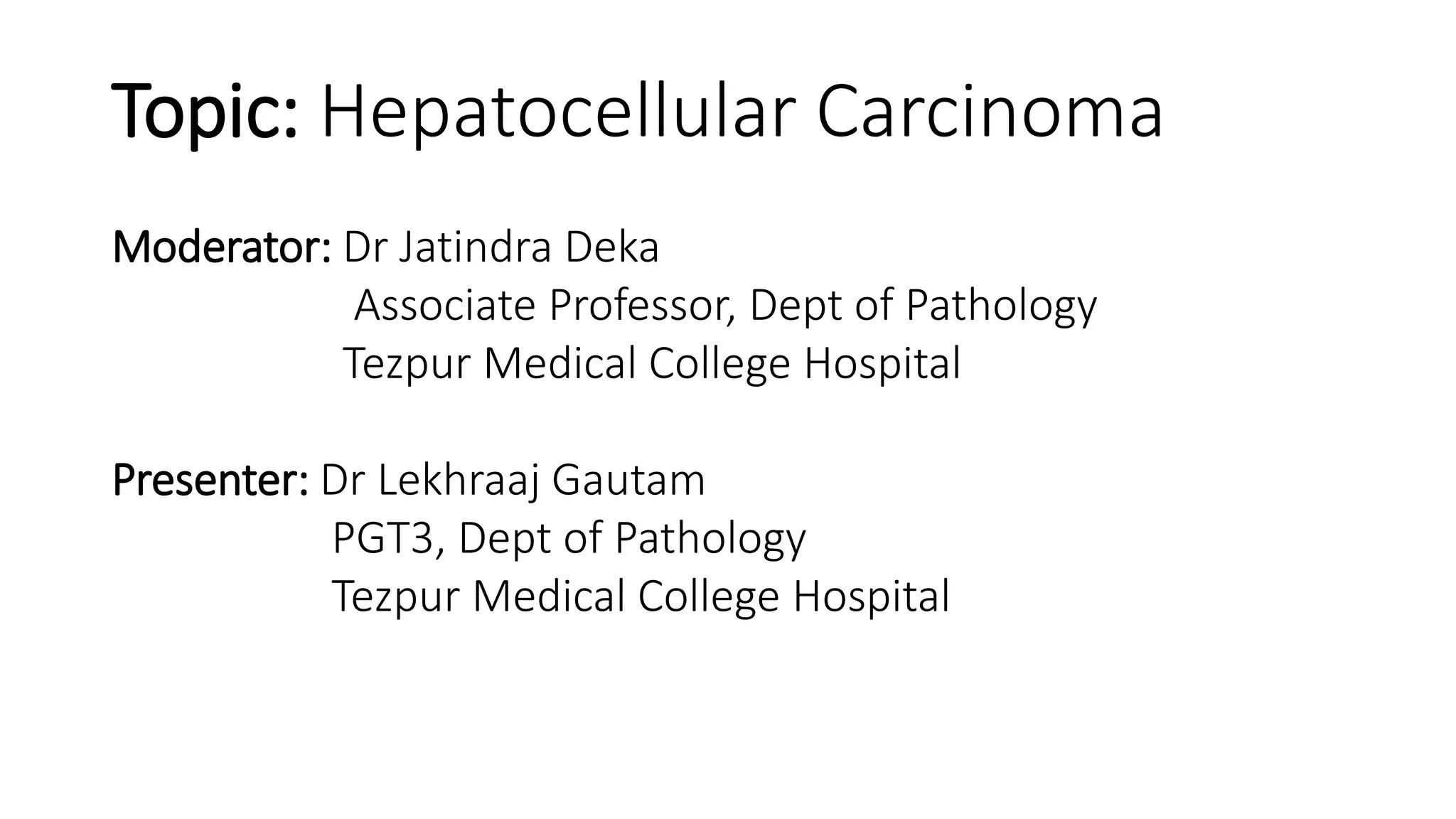 Hepatocellular carcinoma | PPTX