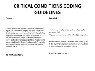 Stanson Coding Guide HCC CODING training manual | PPT
