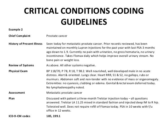 Hcc Coding Example Charts