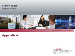 Appendix A Signoff Sheet Action Items 