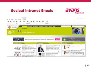 Sociaal intranet Enexis
| 45
 