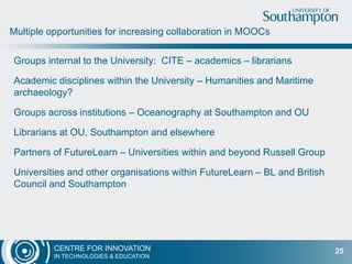 Thank you
Any Questions?
Hugh Davis: hcd@soton.ac.uk
users.ecs.soton.ac.uk/hcd
25
 