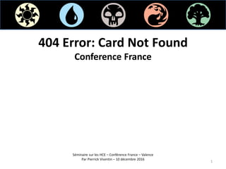 404 Error: Card Not Found
Conference France
1
 