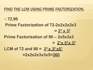 HCF and LCM | PPTX