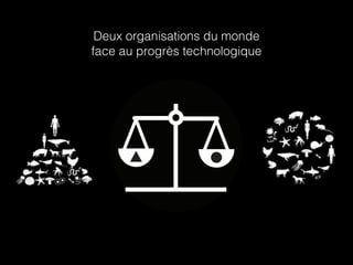 Deux organisations du monde
face au progrès technologique
 