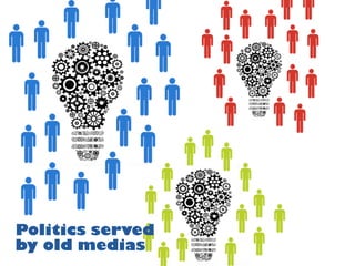 Politics served
by old medias
 