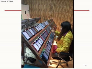 Cyberprécariat
36
Source : A Casilli
 