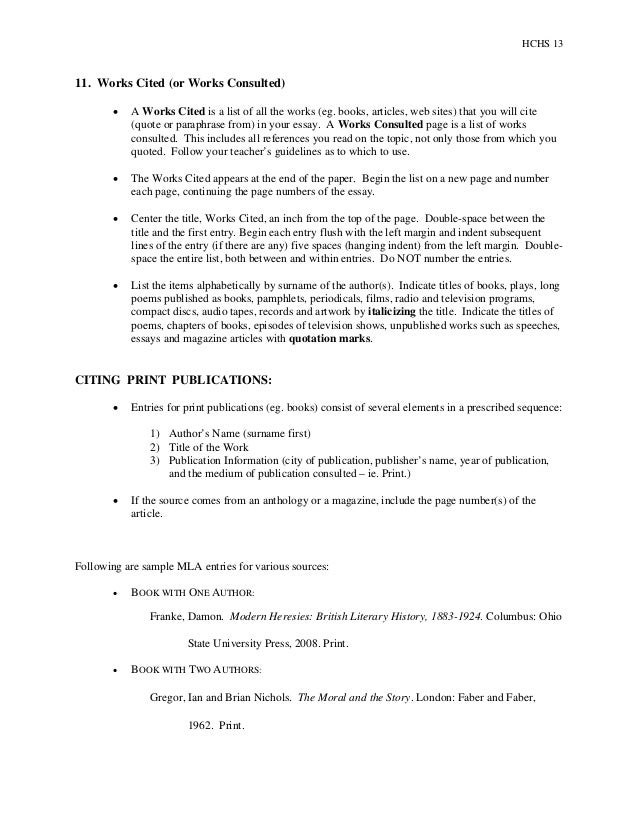 works cited free