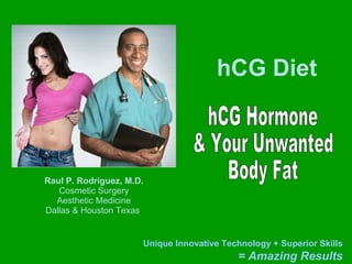 Raul P. Rodriguez, M.D. Cosmetic Surgery Aesthetic Medicine Dallas & Houston Texas  hCG Diet hCG Hormone  & Your Unwanted Body Fat 