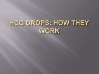 HCG Drops: How They Work 