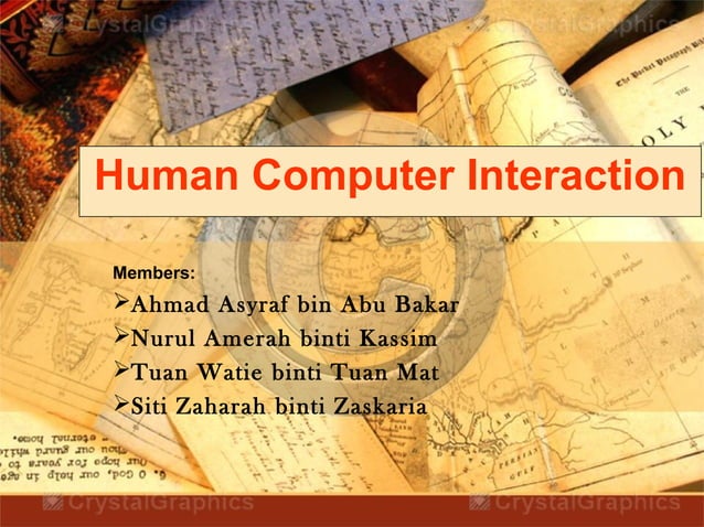 Human Computer Interaction | PPT