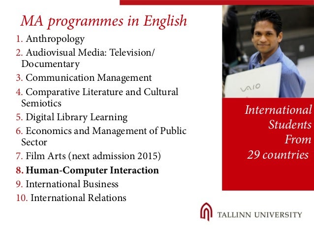 Hci Studies Tallinn University Institute Of Informatics