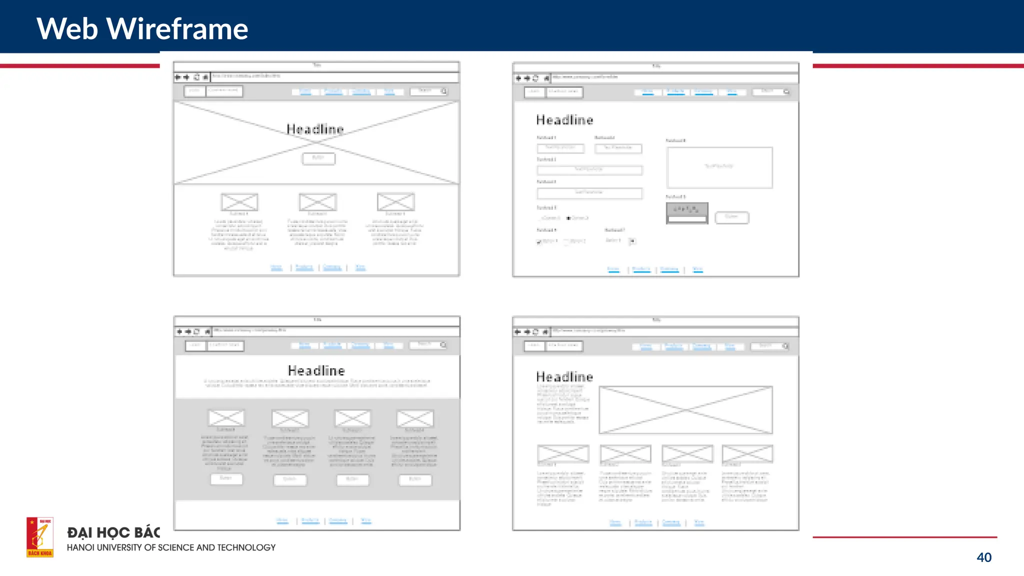 40
Web Wireframe
 