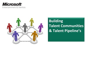 Building  Talent Communities & Talent Pipeline’s 