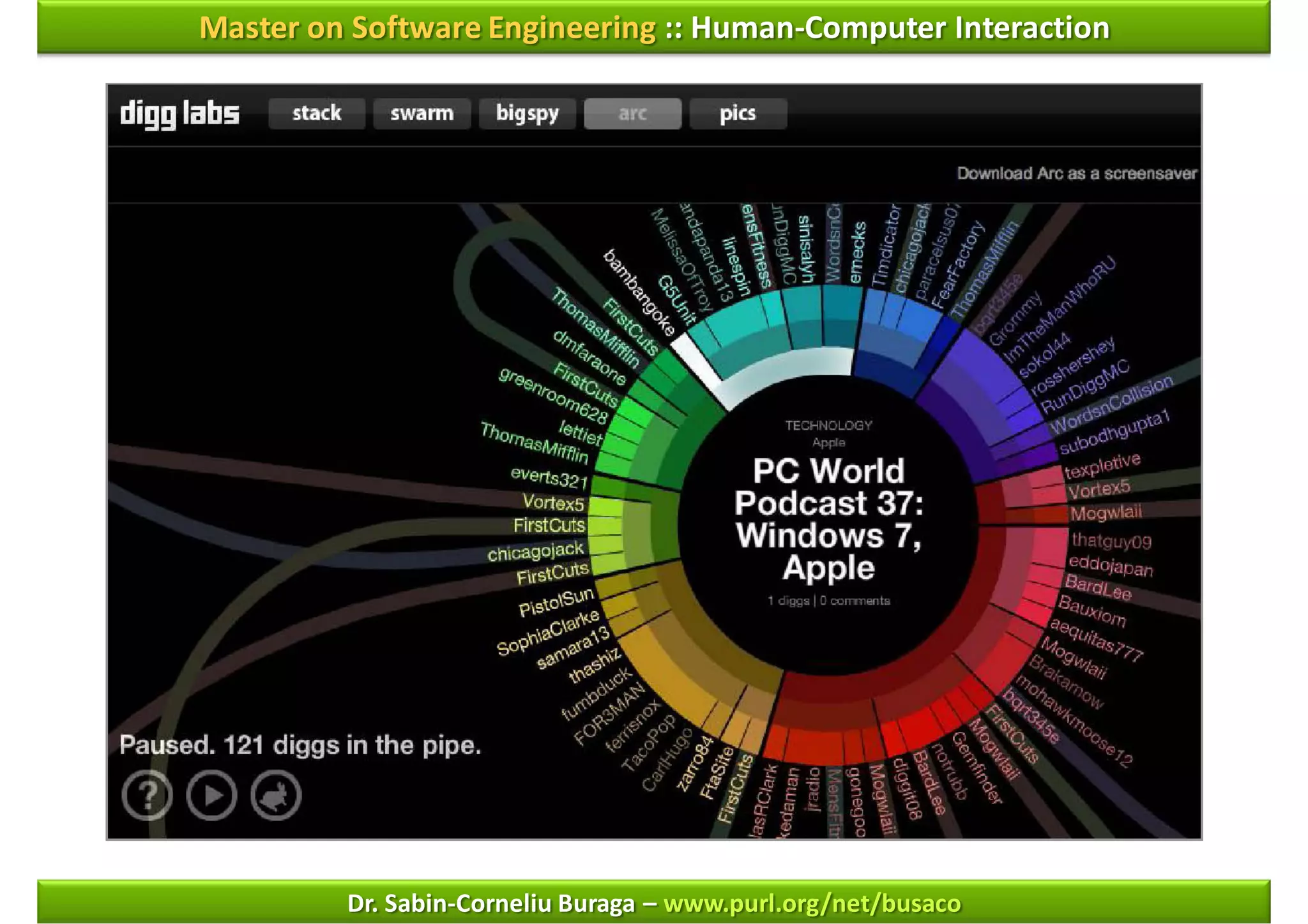Master on Software Engineering :: Human-Computer Interaction




         Dr. Sabin-Corneliu Buraga – www.purl.org/net/busaco
 