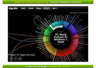 Master on Software Engineering :: Human-Computer Interaction




         Dr. Sabin-Corneliu Buraga – www.purl.org/net/busaco
 