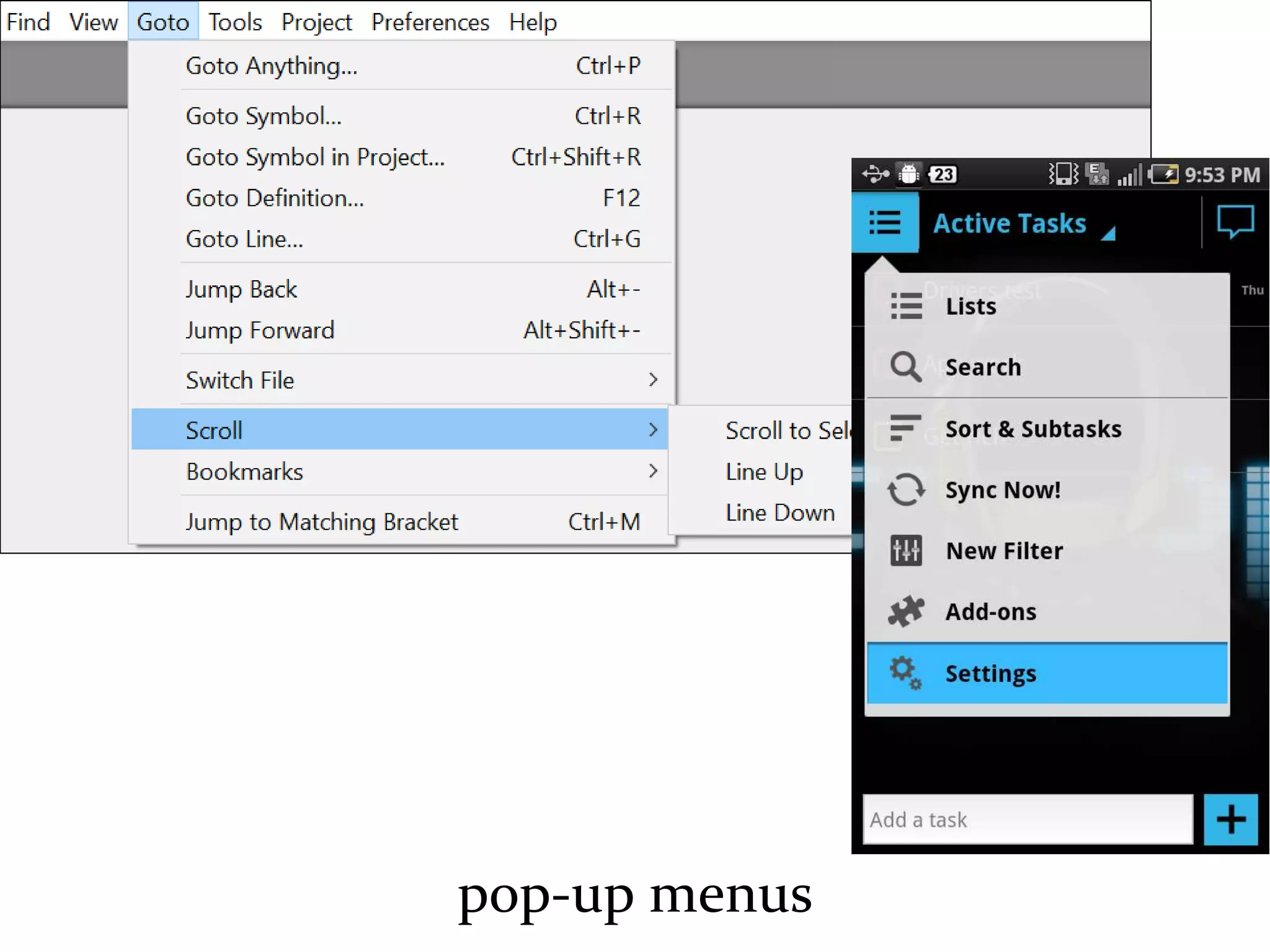 Master on Software Engineering :: Human-Computer Interaction
Dr. Sabin-Corneliu Buraga – profs.info.uaic.ro/~busaco/
pop-up menus
 