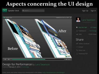 Master on Software Engineering :: Human-Computer Interaction
Dr. Sabin-Corneliu Buraga – www.purl.org/net/busaco
Aspects concerning the UI design
 