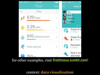 Master on Software Engineering :: Human-Computer Interaction
Dr. Sabin-Corneliu Buraga – profs.info.uaic.ro/~busaco/
Aspects concerning design
context: data visualization
for other examples, visit firsttimeux.tumblr.com/
 