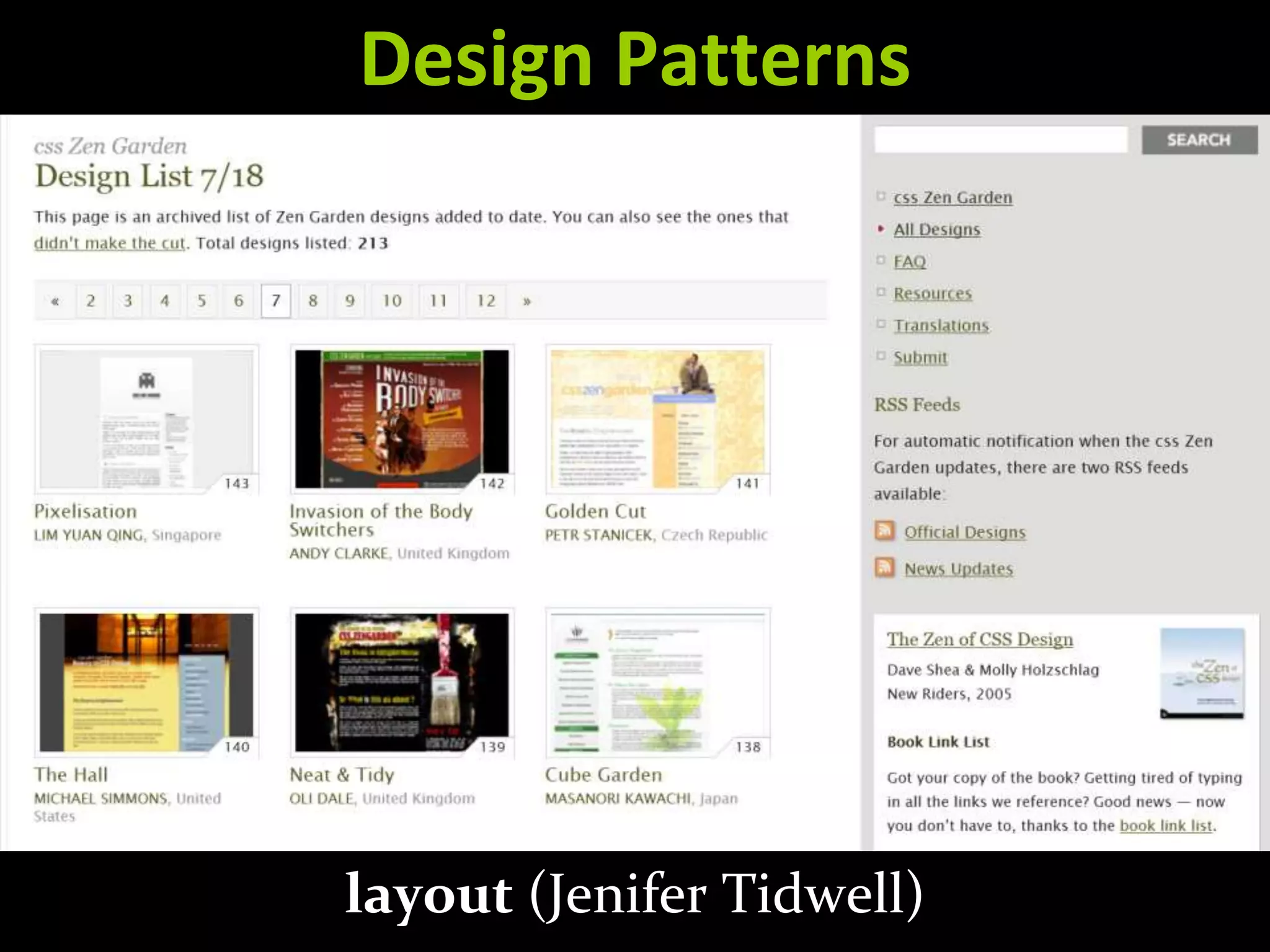 Master on Software Engineering :: Human-Computer Interaction
Dr. Sabin-Corneliu Buraga – profs.info.uaic.ro/~busaco/
Design Patterns
layout (Jenifer Tidwell)
 