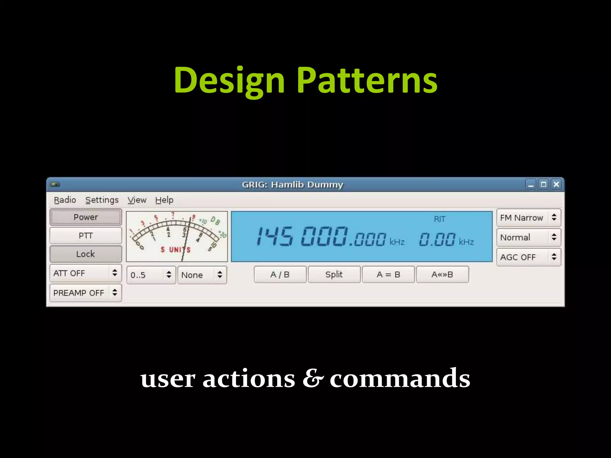 Master on Software Engineering :: Human-Computer Interaction
Dr. Sabin-Corneliu Buraga – profs.info.uaic.ro/~busaco/
Design Patterns
user actions & commands
 