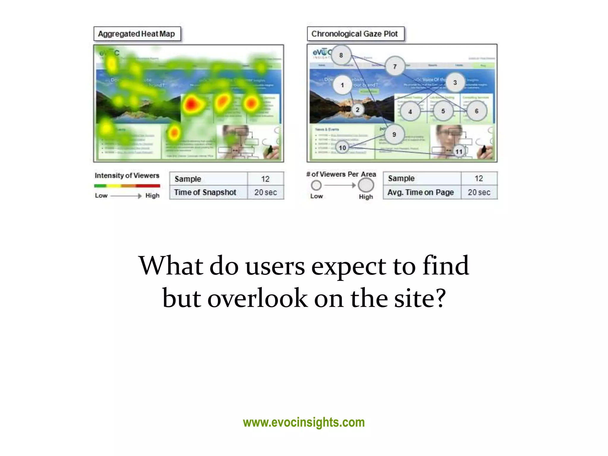 Master on Software Engineering :: Human-Computer Interaction
Dr. Sabin-Corneliu Buraga – profs.info.uaic.ro/~busaco/
Usability evaluation
What do users expect to find
but overlook on the site?
www.evocinsights.com
 