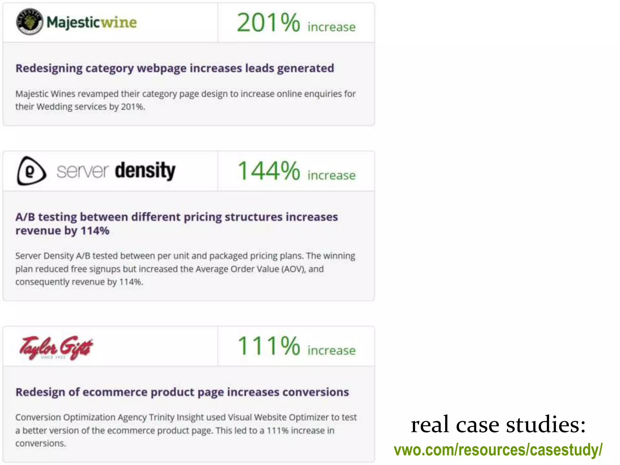 Master on Software Engineering :: Human-Computer Interaction
Dr. Sabin-Corneliu Buraga – profs.info.uaic.ro/~busaco/
User testing
real case studies:
vwo.com/resources/casestudy/
 