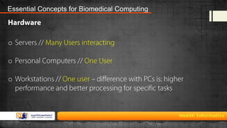 Essential Concepts for Biomedical Computing

o
o
o

 